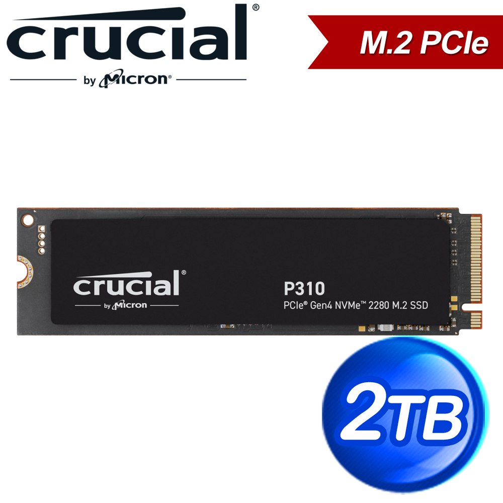 Micron 美光 Crucial P310 2TB Gen4 2280 M.2 SSD(讀:7100M/寫:6000M)